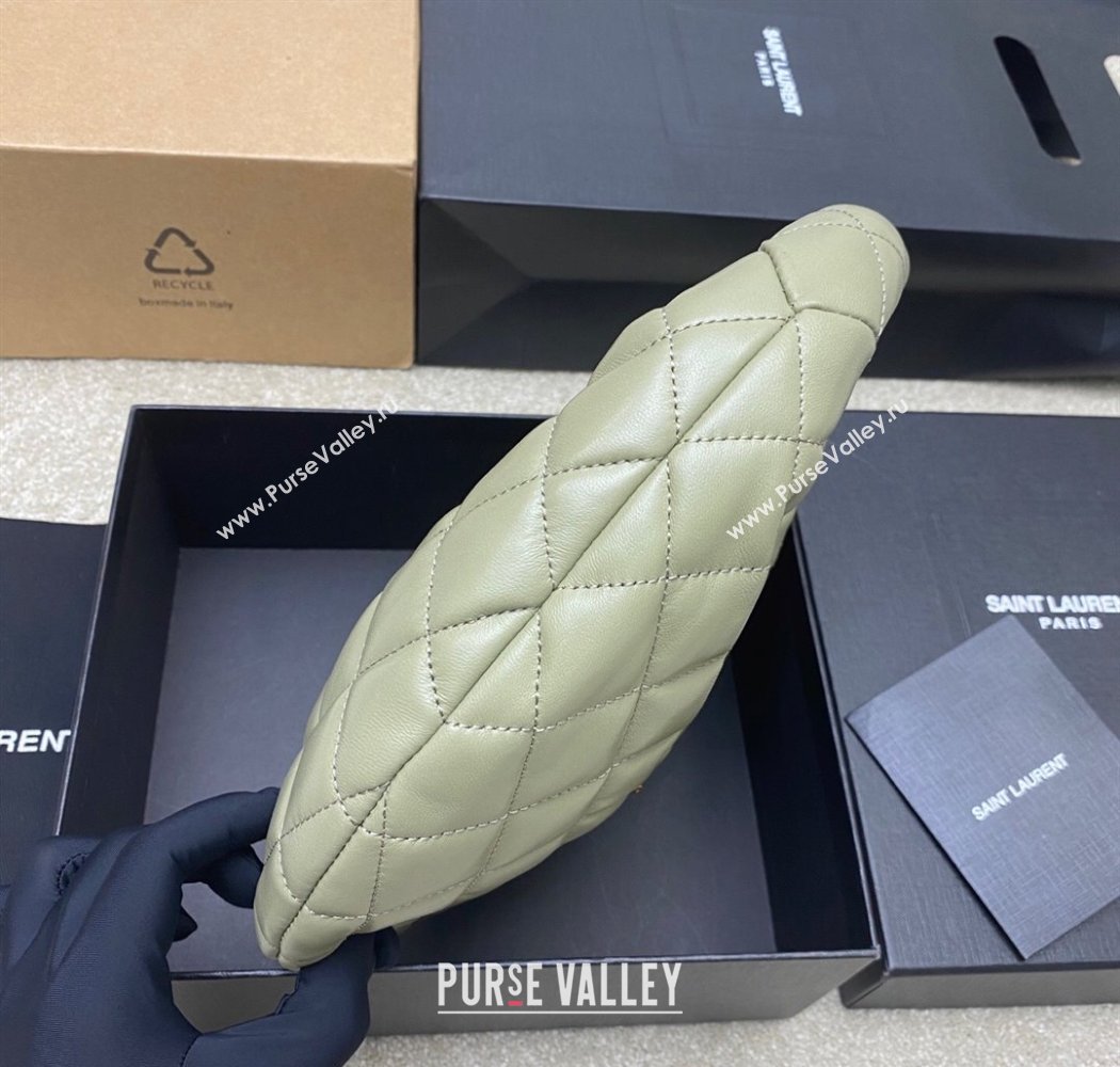 Saint Laurent Icarino Mini Bag in Quilted Nappa Leather Moss Green/Gold 2025 851689 (YY-250924056)