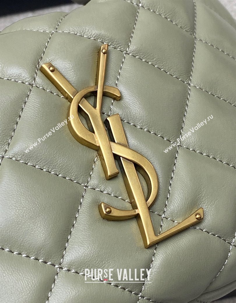 Saint Laurent Icarino Mini Bag in Quilted Nappa Leather Moss Green/Gold 2025 851689 (YY-250924056)