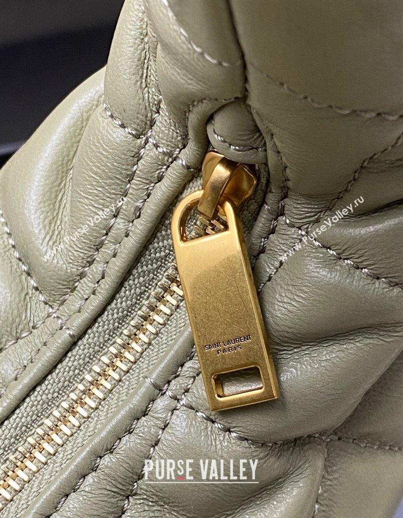 Saint Laurent Icarino Mini Bag in Quilted Nappa Leather Moss Green/Gold 2025 851689 (YY-250924056)