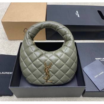 Saint Laurent Icarino Mini Bag in Quilted Nappa Leather Dusty Green 2025 851689 (YY-250924058)
