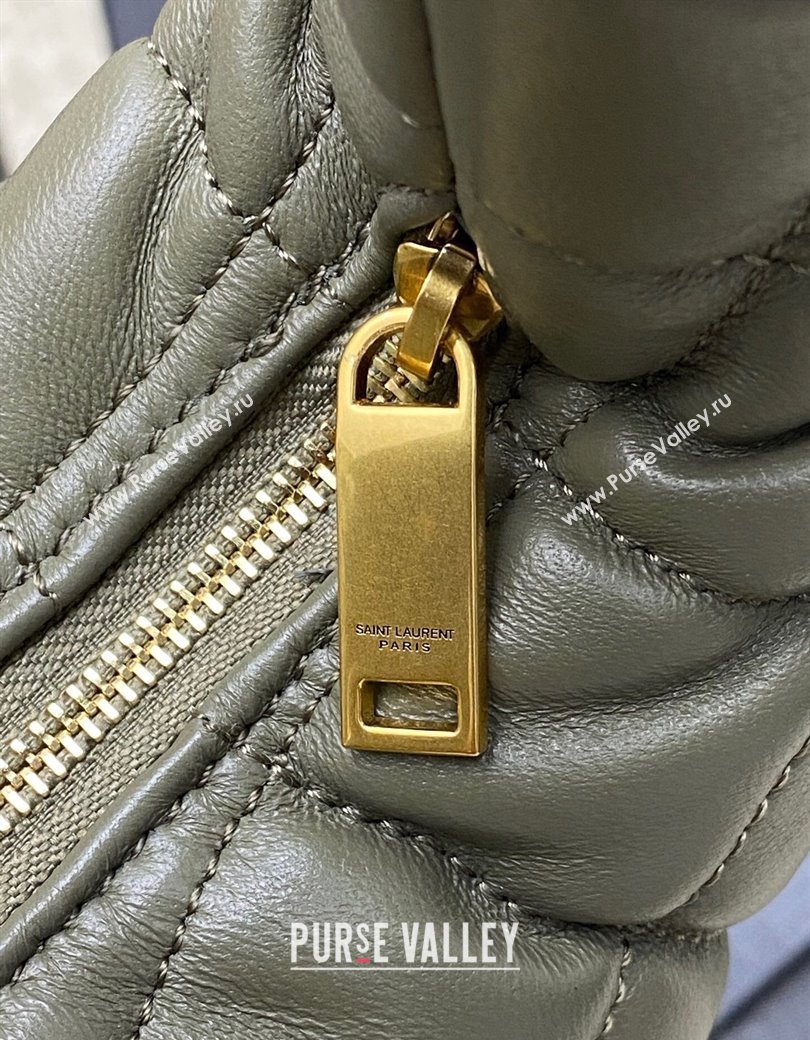 Saint Laurent Icarino Mini Bag in Quilted Nappa Leather Dusty Green 2025 851689 (YY-250924058)