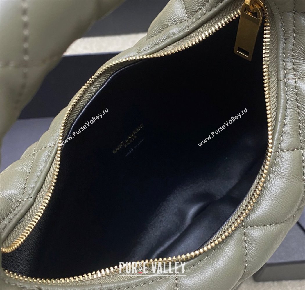 Saint Laurent Icarino Mini Bag in Quilted Nappa Leather Dusty Green 2025 851689 (YY-250924058)