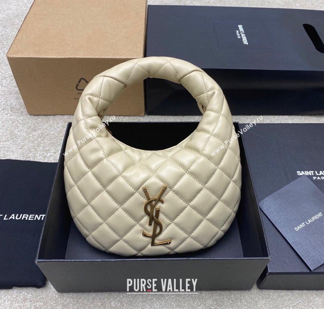 Saint Laurent Icarino Mini Bag in Quilted Nappa Leather Light Apicot 2025 851689 (YY-250924059)