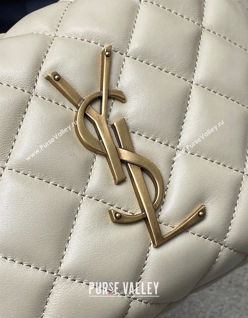 Saint Laurent Icarino Mini Bag in Quilted Nappa Leather Light Apicot 2025 851689 (YY-250924059)