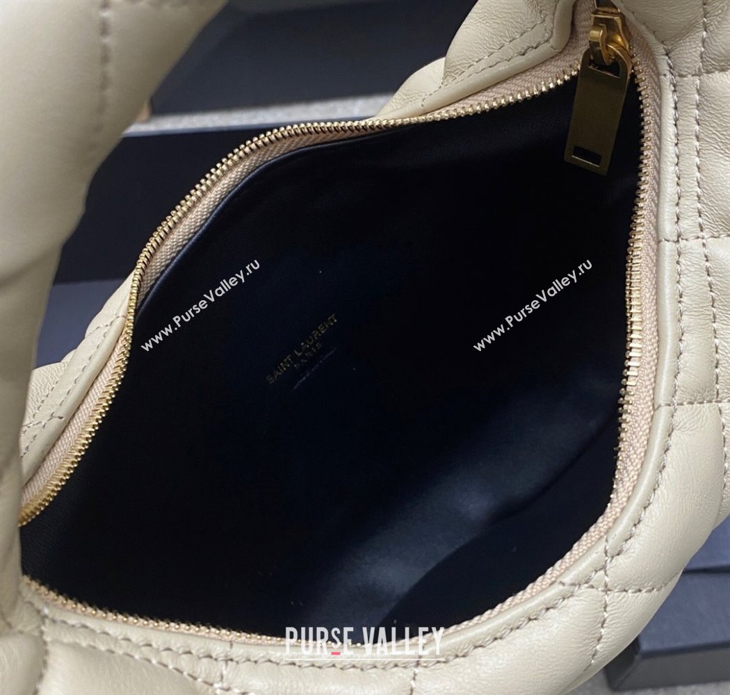 Saint Laurent Icarino Mini Bag in Quilted Nappa Leather Light Apicot 2025 851689 (YY-250924059)