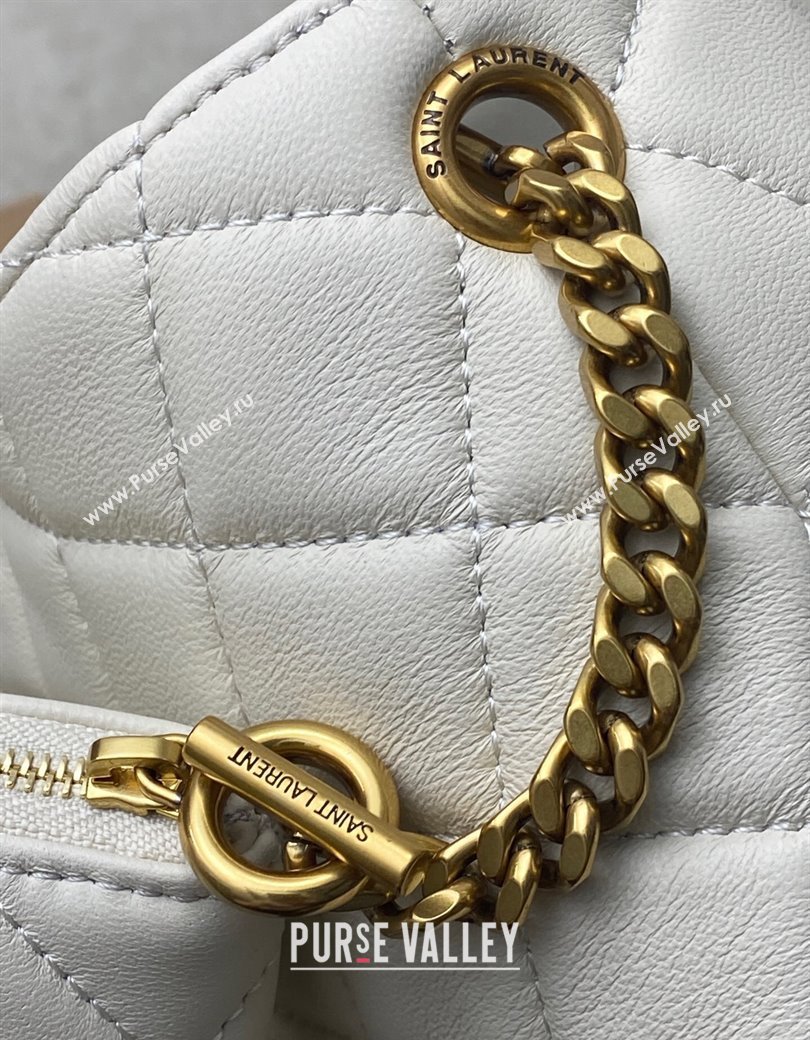 Saint Laurent Icare Medium Shopping Bag in Quilted Nappa Leather White 2025 858191 (YY-250924082)