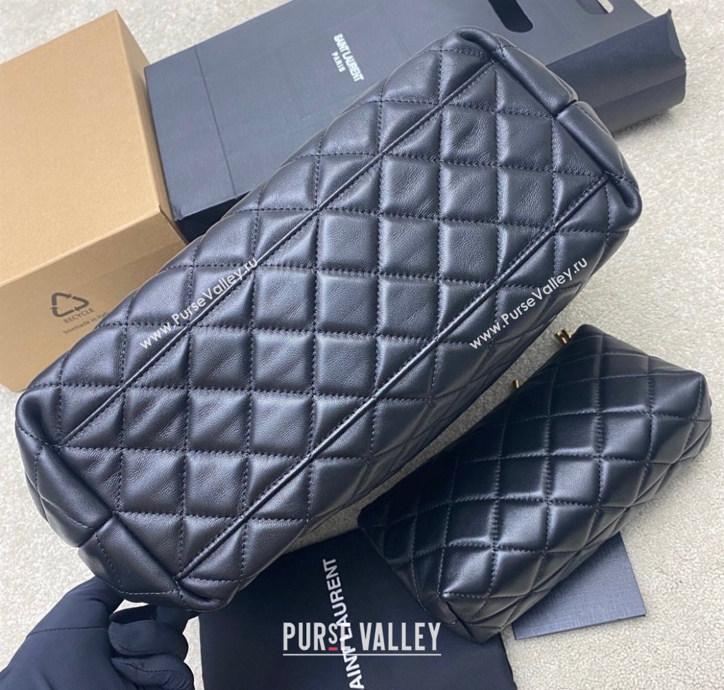 Saint Laurent Icare Medium Shopping Bag in Quilted Nappa Leather Black 2025 858191 (YY-250924084)
