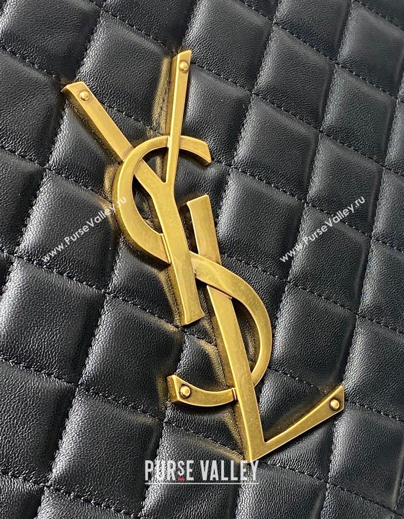 Saint Laurent Icare Medium Shopping Bag in Quilted Nappa Leather Black 2025 858191 (YY-250924084)