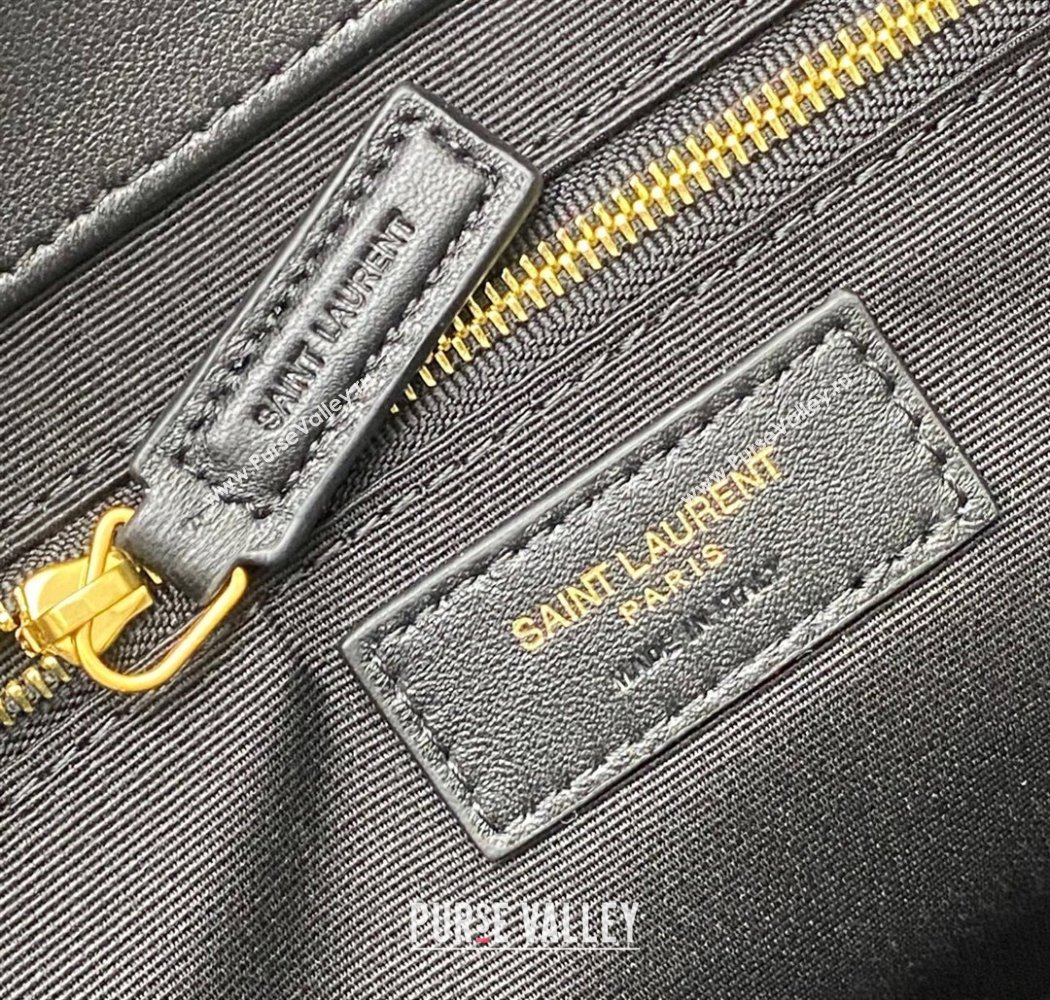 Saint Laurent Icare Medium Shopping Bag in Quilted Nappa Leather Black 2025 858191 (YY-250924084)