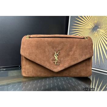 Saint Laurent Calypso Large Bag in Suede Caramel Brown 2025 777399 (YY-250924085)
