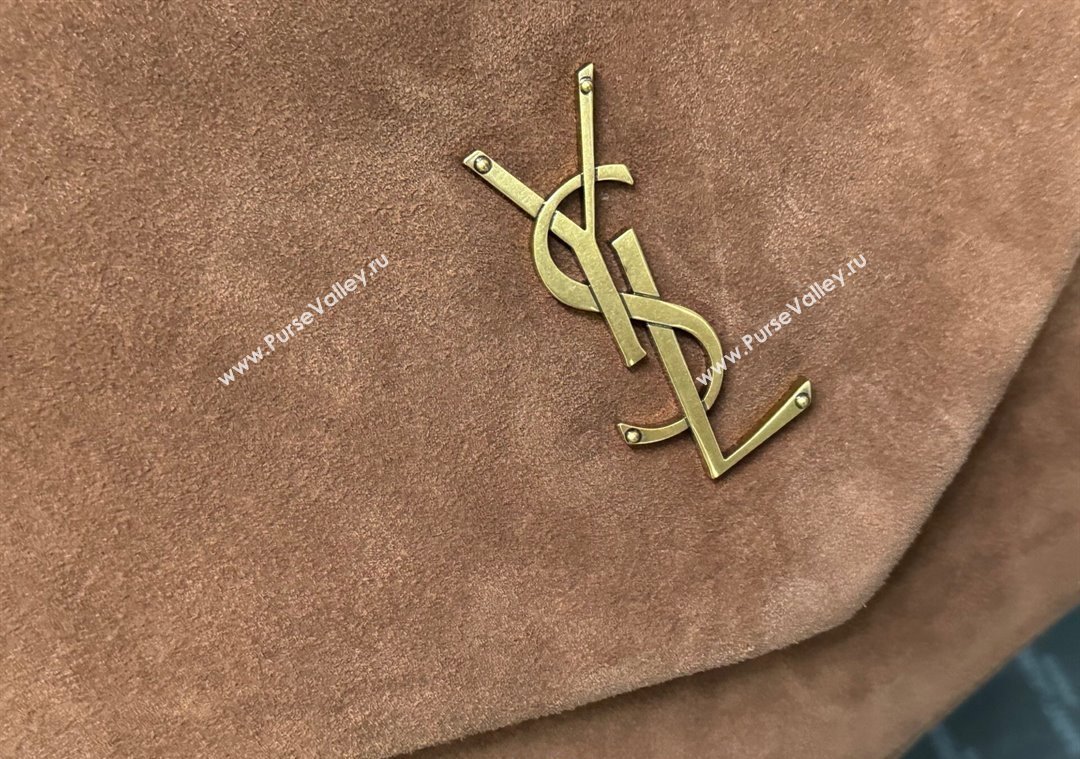 Saint Laurent Calypso Large Bag in Suede Caramel Brown 2025 777399 (YY-250924085)