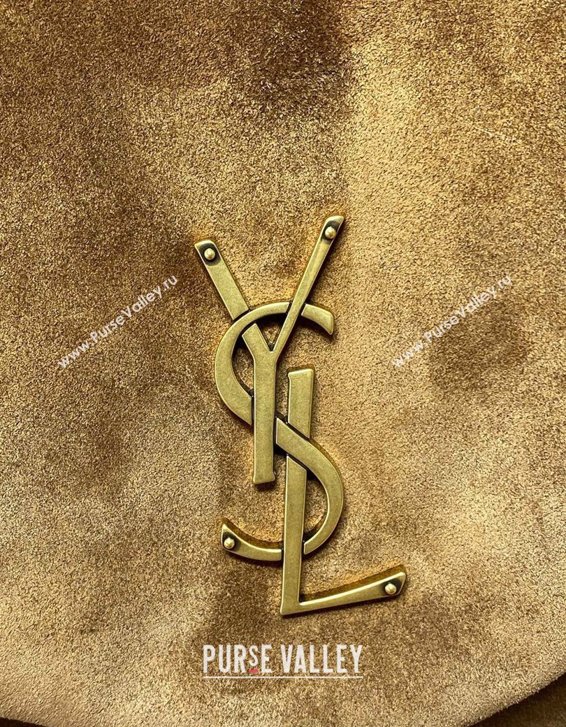 Saint Laurent Calypso Large Bag in Suede Brown2 2025 777399 (YY-250924086)