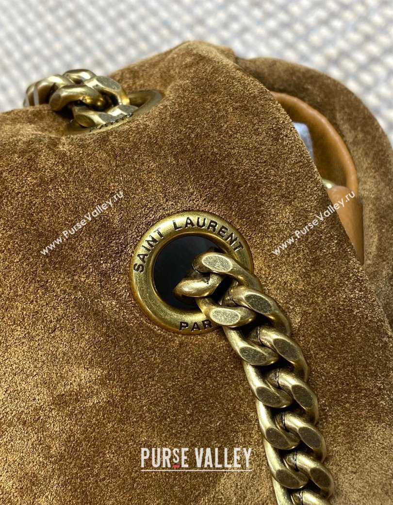 Saint Laurent Calypso Large Bag in Suede Brown2 2025 777399 (YY-250924086)