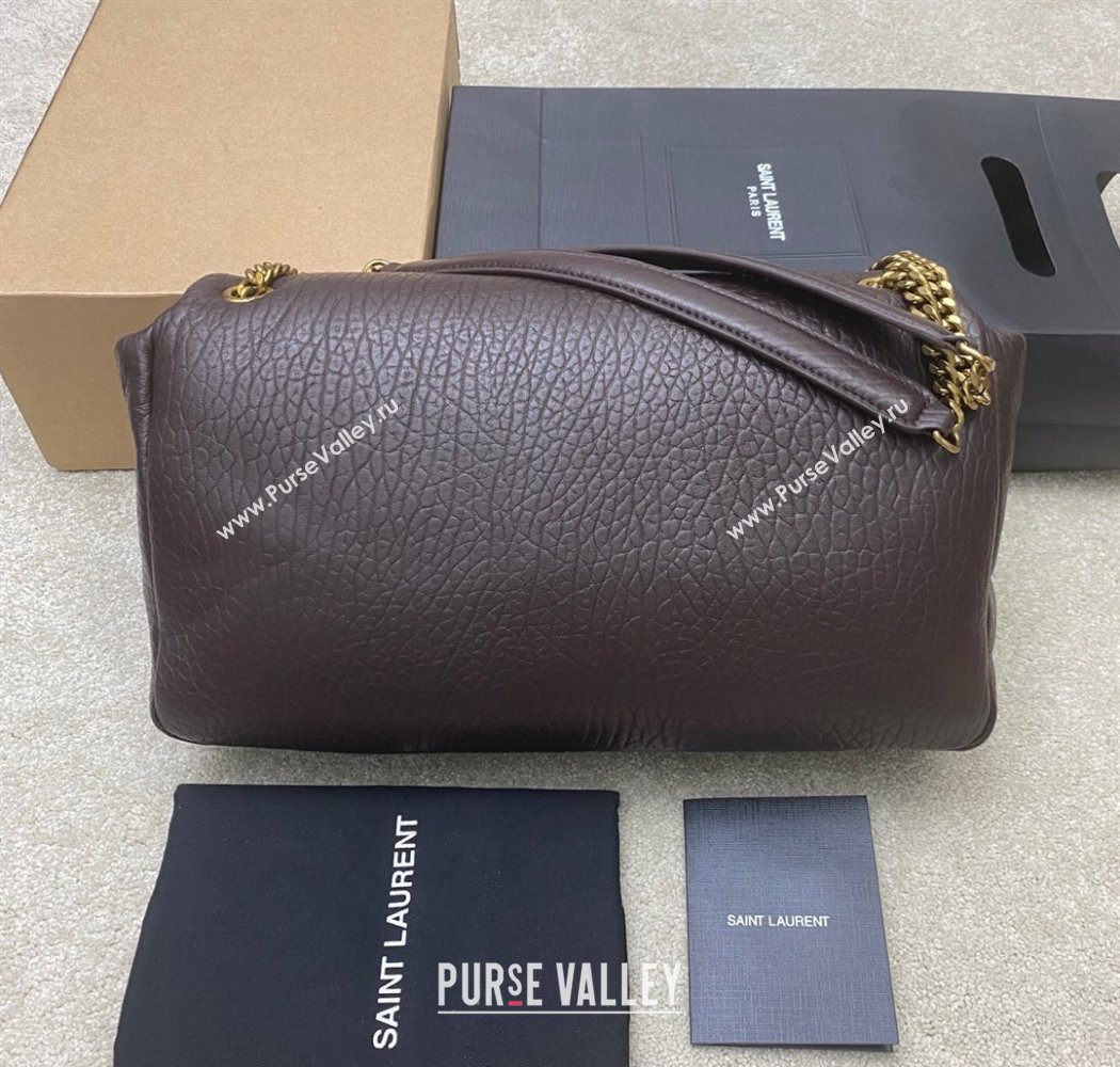 Saint Laurent Calypso Large Bag in Grained Lambskin 777399 Coffee Brown 2025 (YY-250924088)