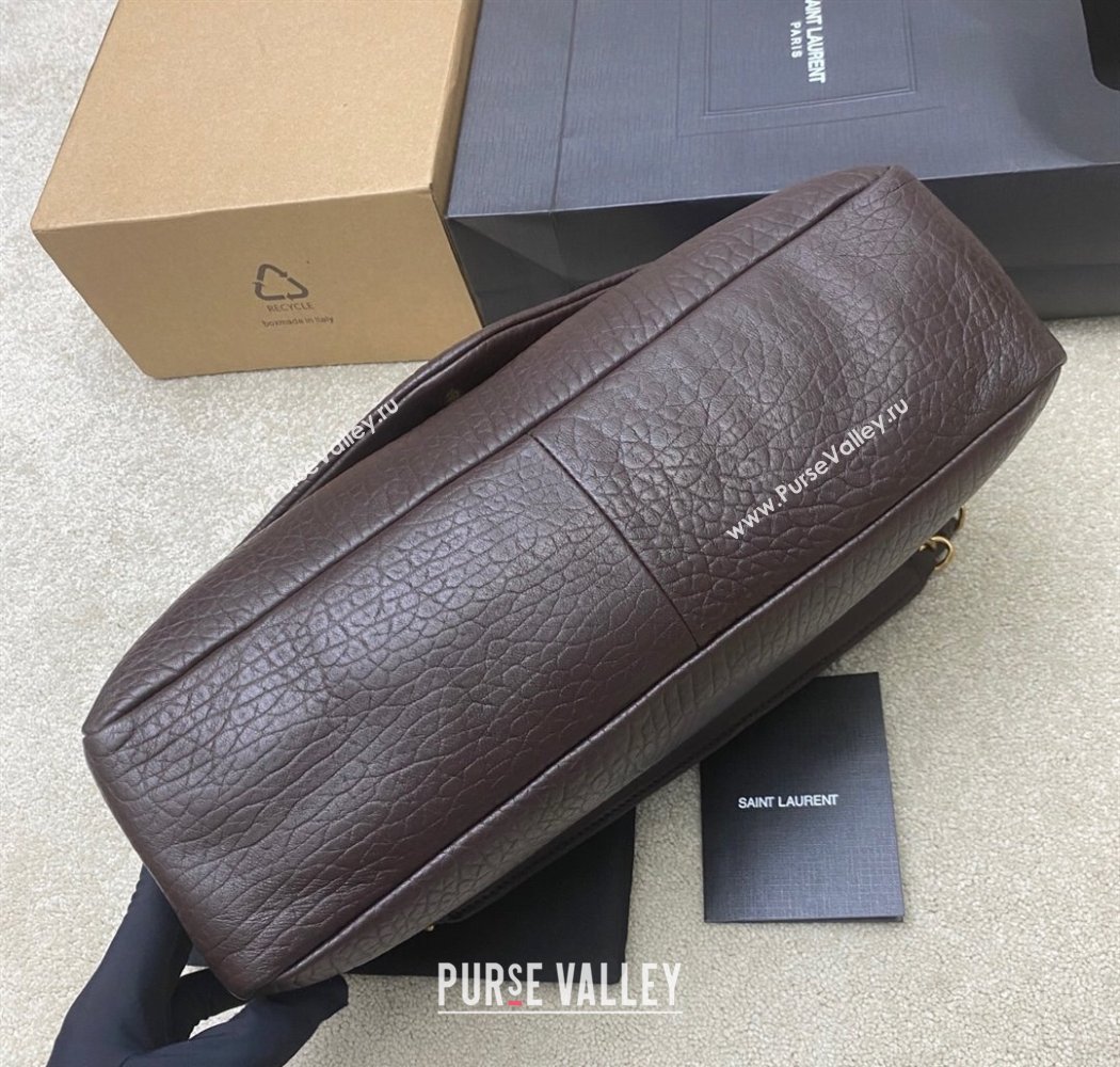 Saint Laurent Calypso Large Bag in Grained Lambskin 777399 Coffee Brown 2025 (YY-250924088)