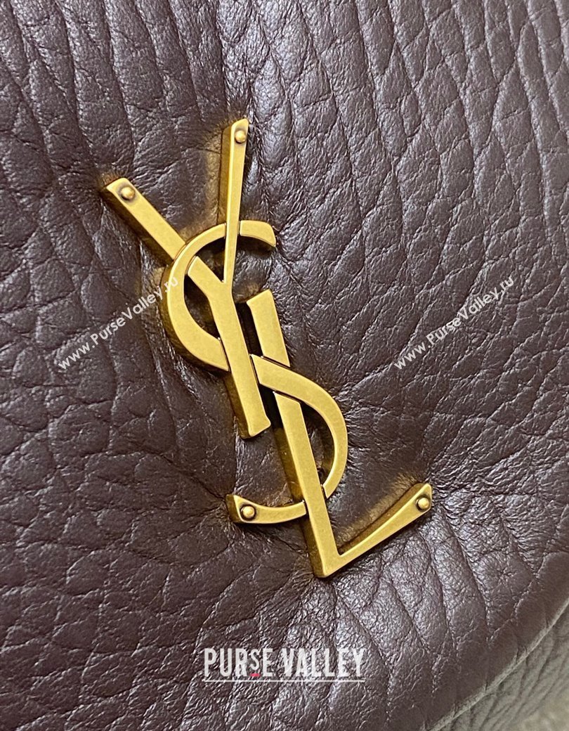 Saint Laurent Calypso Large Bag in Grained Lambskin 777399 Coffee Brown 2025 (YY-250924088)