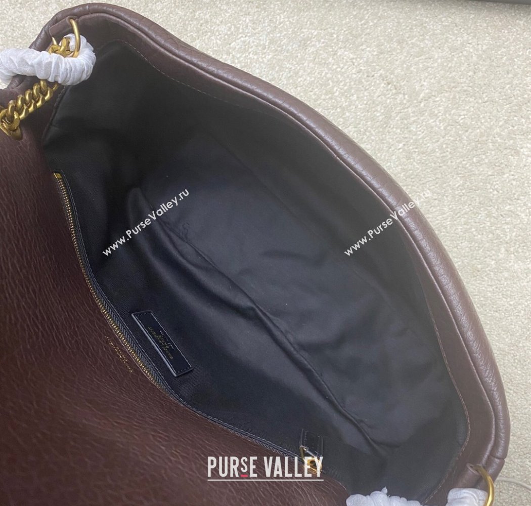 Saint Laurent Calypso Large Bag in Grained Lambskin 777399 Coffee Brown 2025 (YY-250924088)