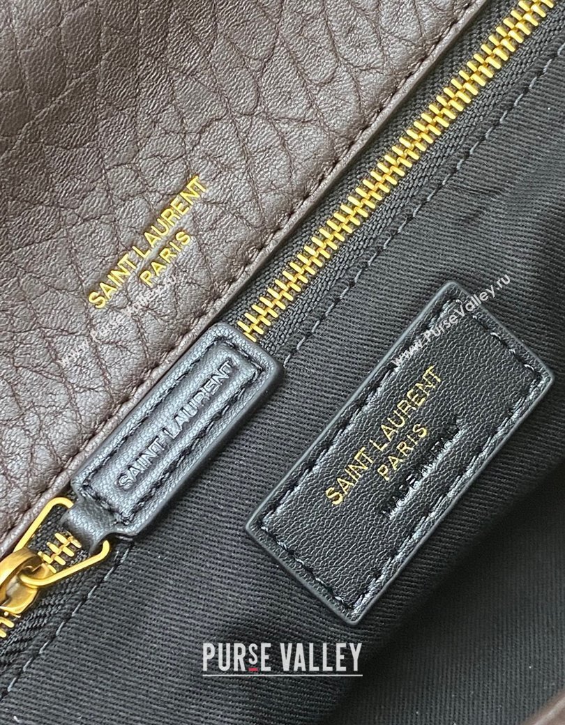 Saint Laurent Calypso Large Bag in Grained Lambskin 777399 Coffee Brown 2025 (YY-250924088)