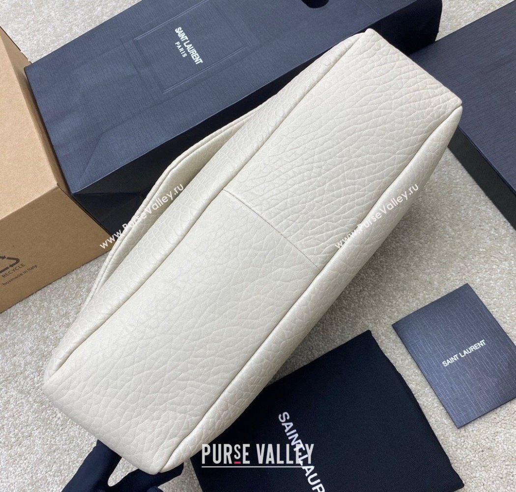 Saint Laurent Calypso Large Bag in Grained Lambskin 777399 White 2025 (YY-250924089)