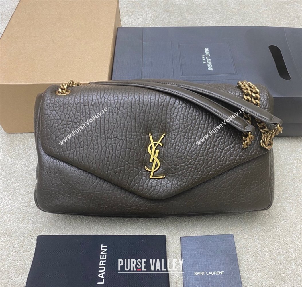 Saint Laurent Calypso Large Bag in Grained Lambskin 777399 Musk Green 2025 (YY-250924091)