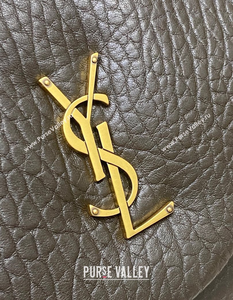 Saint Laurent Calypso Large Bag in Grained Lambskin 777399 Musk Green 2025 (YY-250924091)