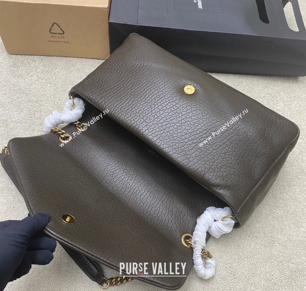 Saint Laurent Calypso Large Bag in Grained Lambskin 777399 Musk Green 2025 (YY-250924091)