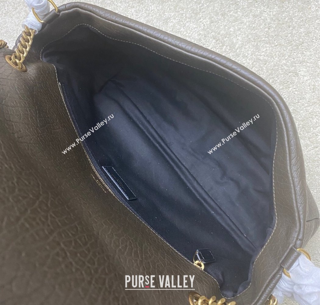 Saint Laurent Calypso Large Bag in Grained Lambskin 777399 Musk Green 2025 (YY-250924091)