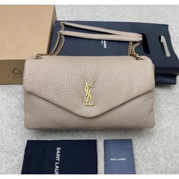 Saint Laurent Calypso Large Bag in Grained Lambskin 777399 Beige Grey 2025 (YY-250924092)