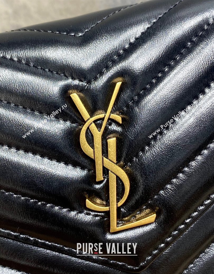 Saint Laurent Cassandre Envelope Chain Wallet in Matelasse Patent Leather 742920 Black 2025 (YY-250924098)