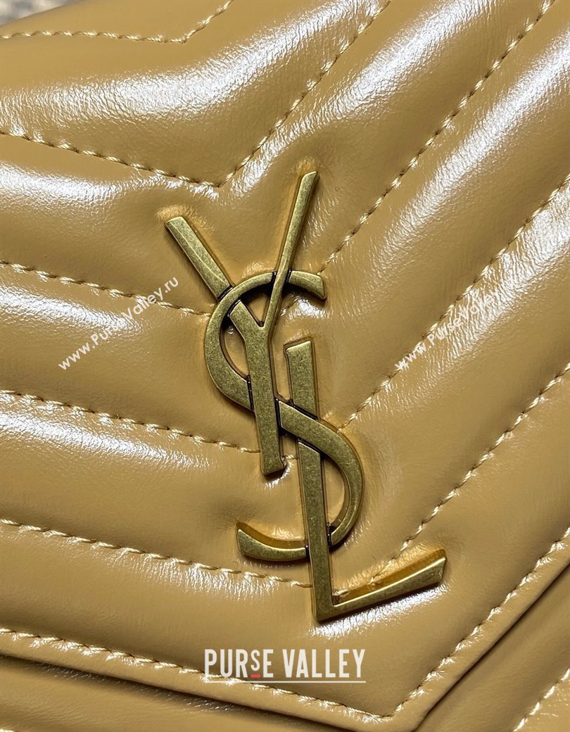 Saint Laurent Cassandre Envelope Chain Wallet in Matelasse Patent Leather 742920 Beige 2025 (YY-250924099)