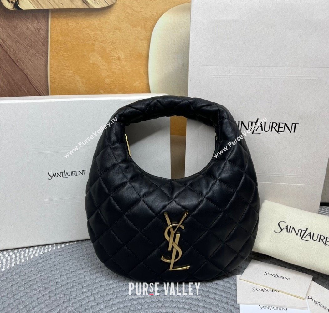 Saint Laurent Icarino Mini Bag in Quilted Nappa Leather Black 2025 851689 (nana-250924055)