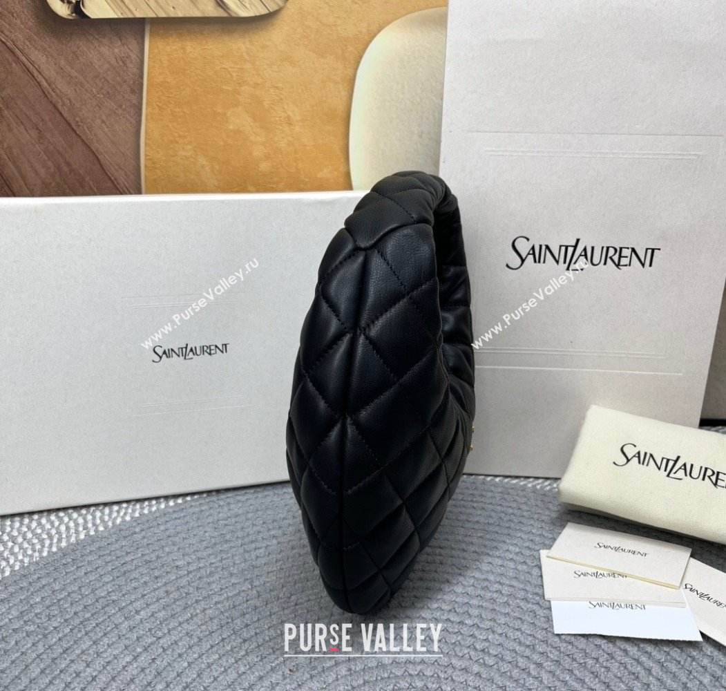 Saint Laurent Icarino Mini Bag in Quilted Nappa Leather Black 2025 851689 (nana-250924055)
