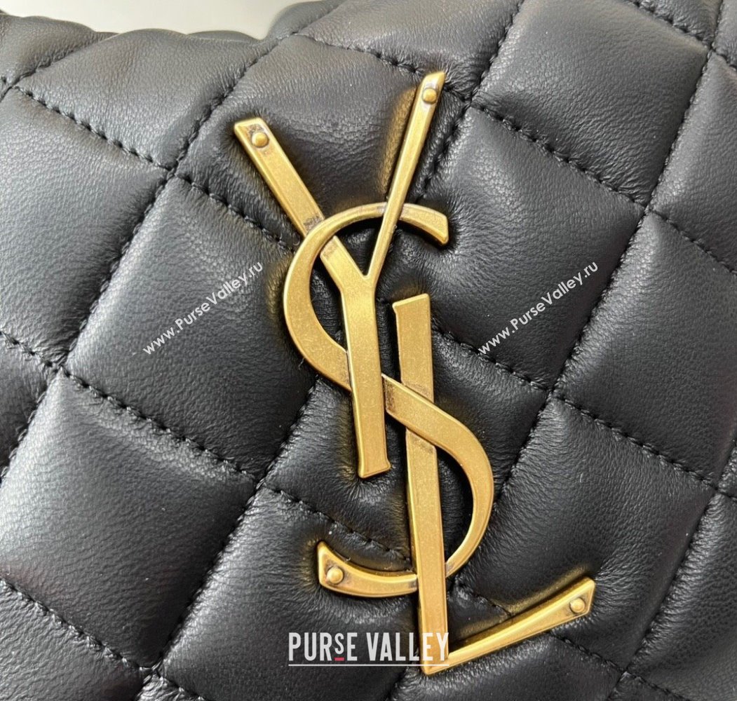 Saint Laurent Icarino Mini Bag in Quilted Nappa Leather Black 2025 851689 (nana-250924055)