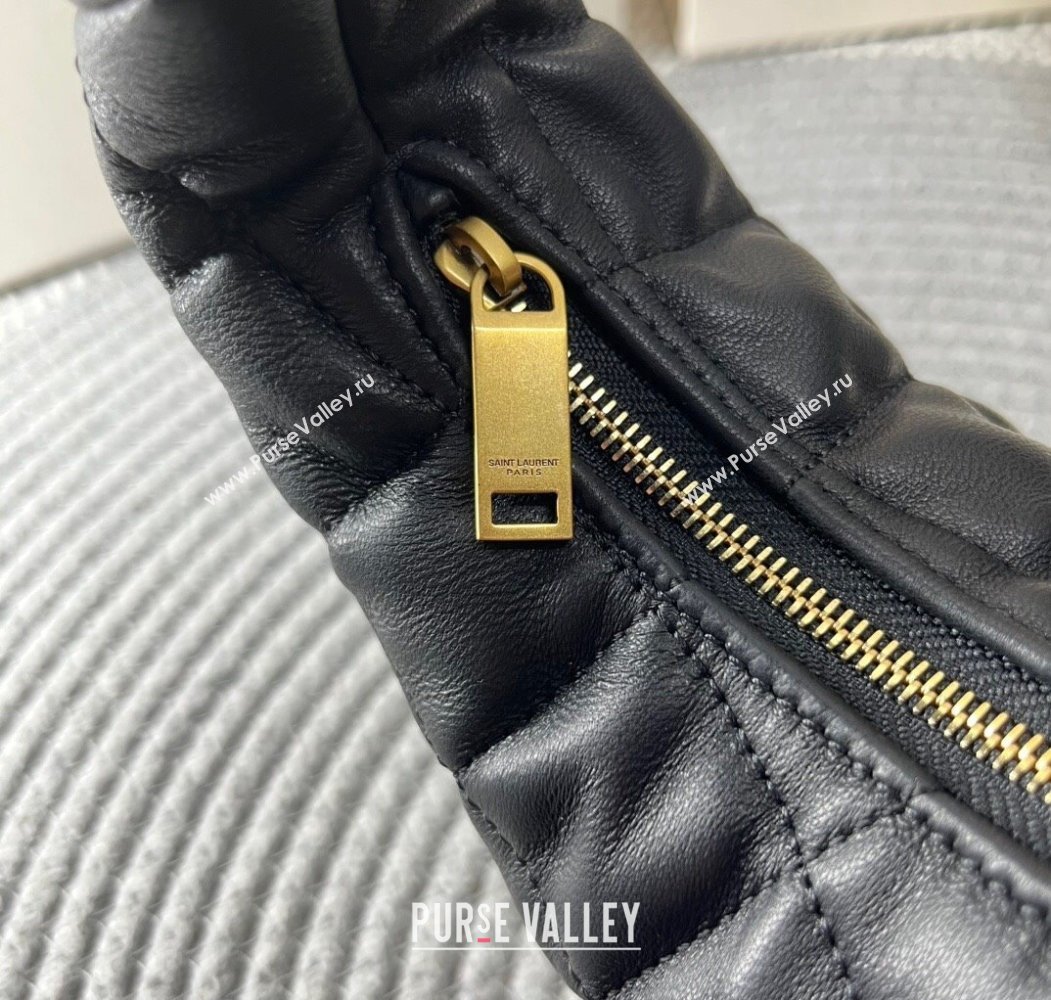 Saint Laurent Icarino Mini Bag in Quilted Nappa Leather Black 2025 851689 (nana-250924055)