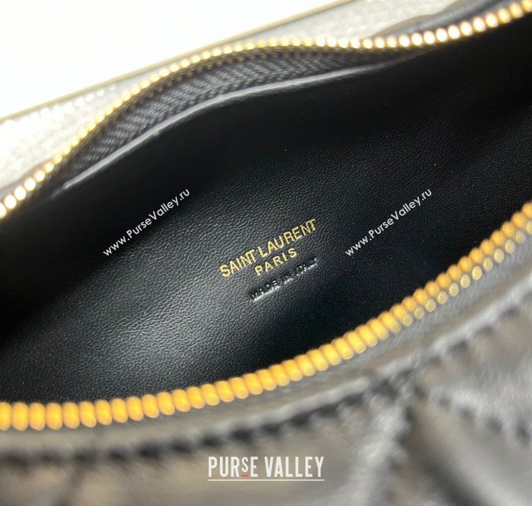 Saint Laurent Icarino Mini Bag in Quilted Nappa Leather Black 2025 851689 (nana-250924055)