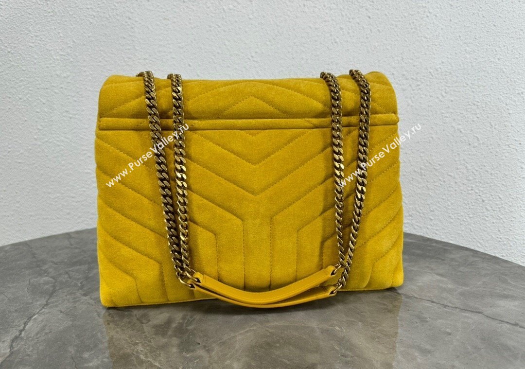 Saint Laurent Loulou Large Bag in "Y" Suede 459749 Yellow 2025 (YY-250924105)