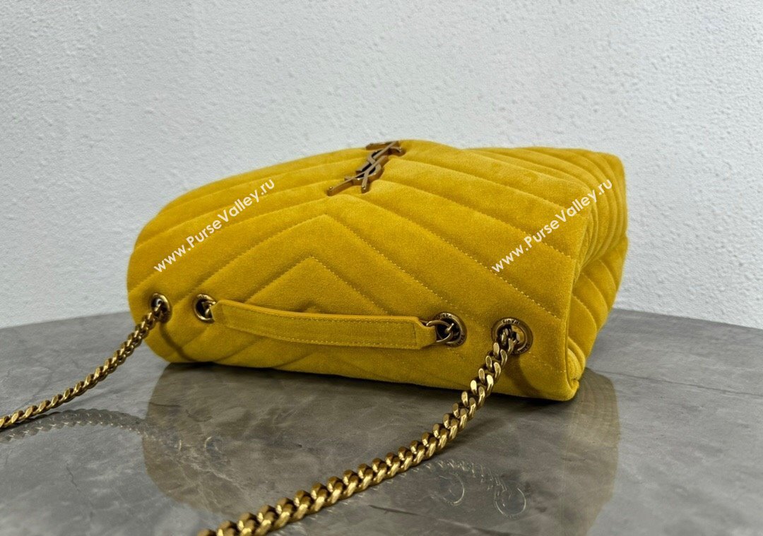 Saint Laurent Loulou Large Bag in "Y" Suede 459749 Yellow 2025 (YY-250924105)