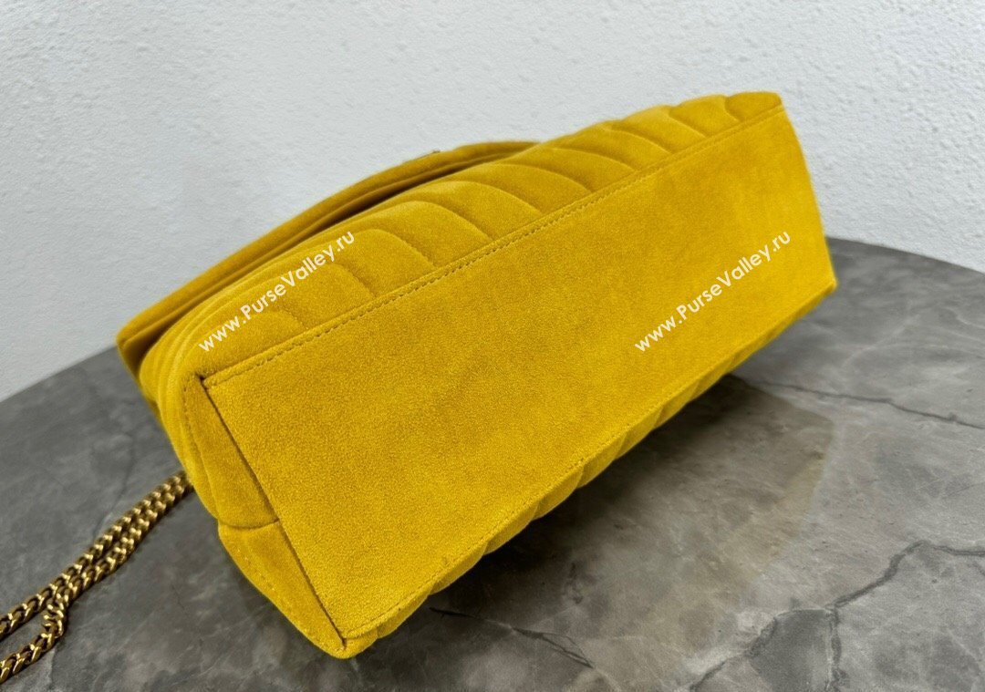 Saint Laurent Loulou Large Bag in "Y" Suede 459749 Yellow 2025 (YY-250924105)