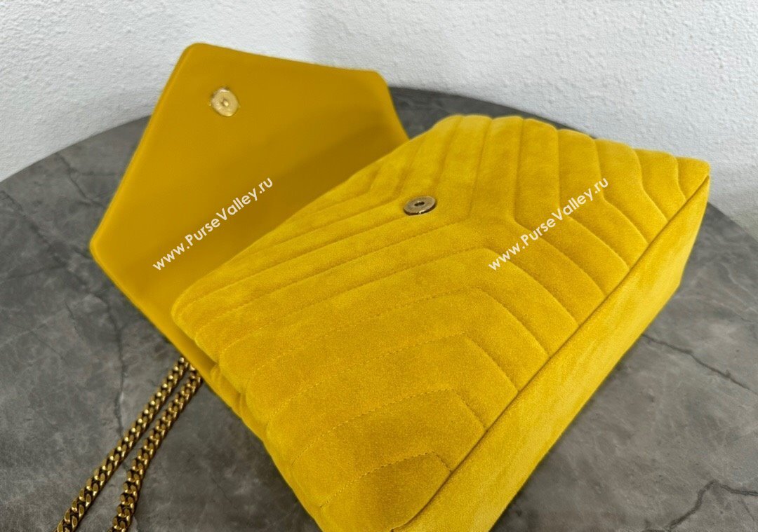 Saint Laurent Loulou Large Bag in "Y" Suede 459749 Yellow 2025 (YY-250924105)
