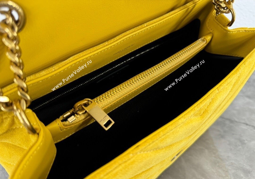 Saint Laurent Loulou Large Bag in "Y" Suede 459749 Yellow 2025 (YY-250924105)
