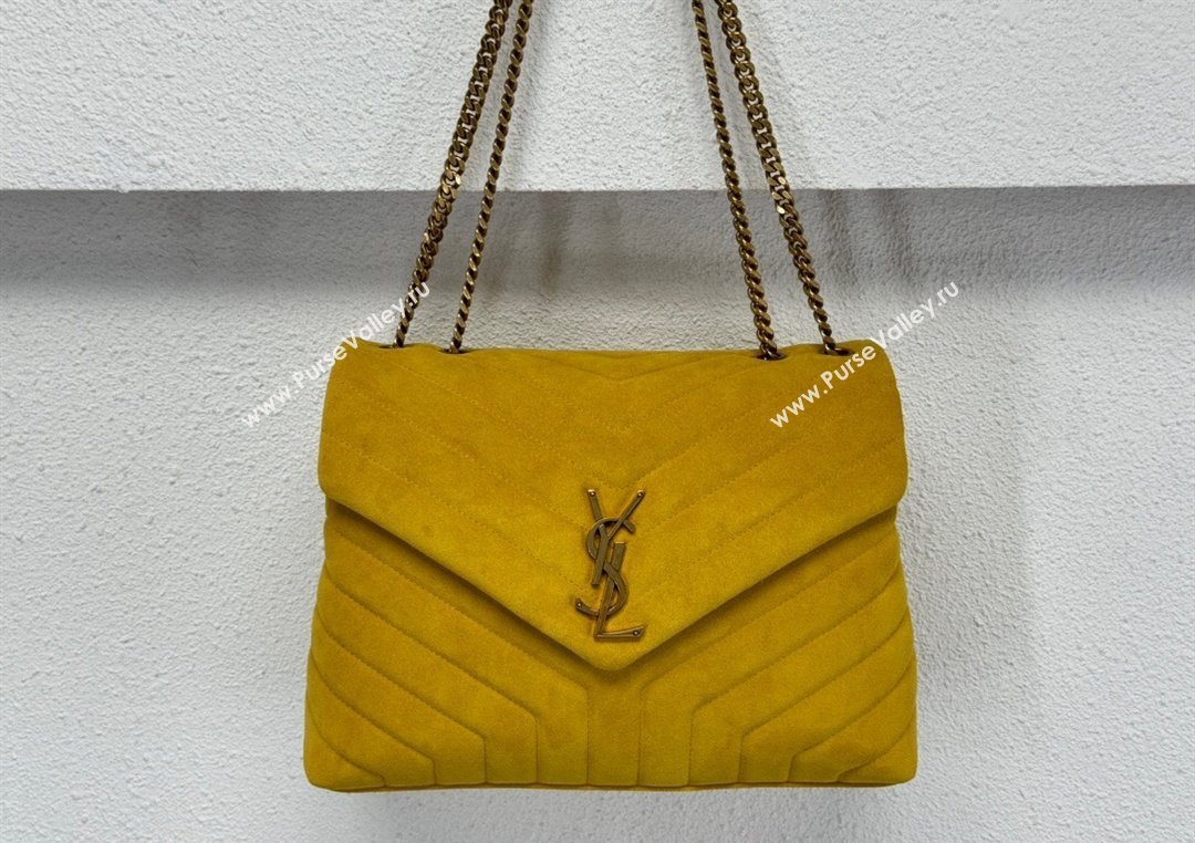 Saint Laurent Loulou Large Bag in "Y" Suede 459749 Yellow 2025 (YY-250924105)