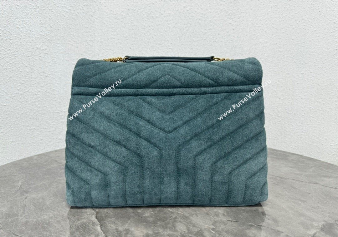 Saint Laurent Loulou Large Bag in "Y" Suede 459749 Green1 2025 (YY-250924106)