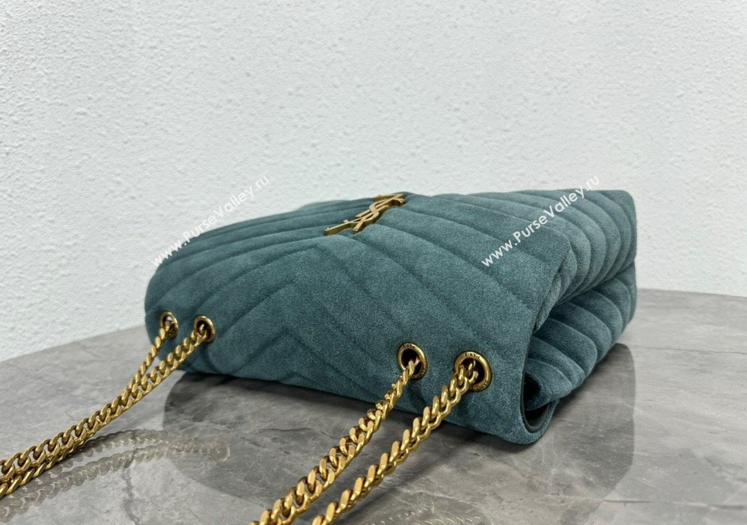 Saint Laurent Loulou Large Bag in "Y" Suede 459749 Green1 2025 (YY-250924106)