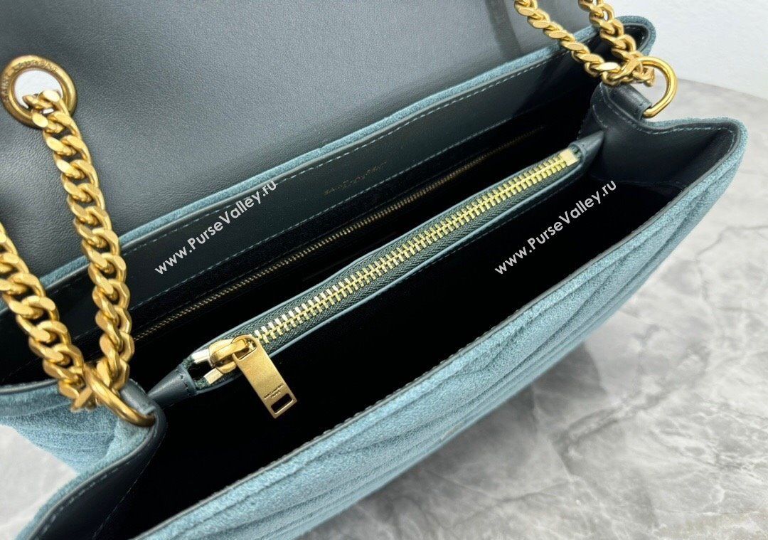 Saint Laurent Loulou Large Bag in "Y" Suede 459749 Green1 2025 (YY-250924106)
