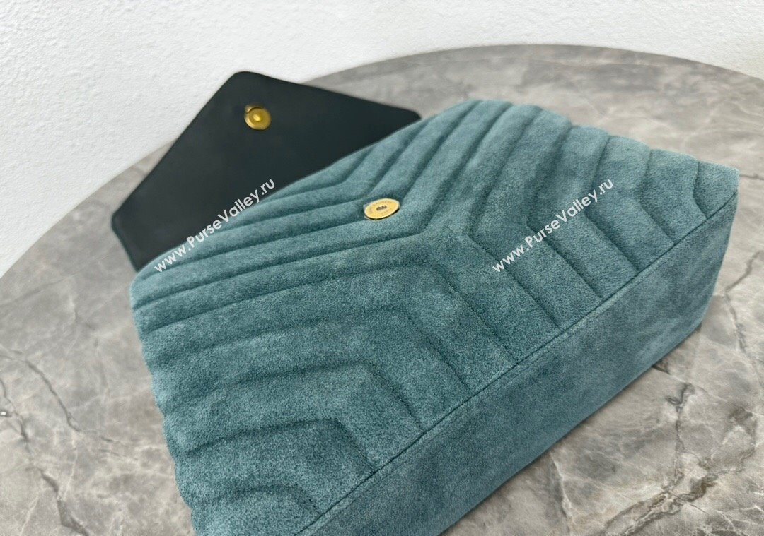 Saint Laurent Loulou Large Bag in "Y" Suede 459749 Green1 2025 (YY-250924106)