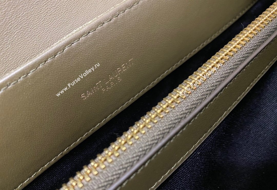 Saint Laurent Loulou Large Bag in "Y" Suede 459749 Light Green 2025 (YY-250924107)