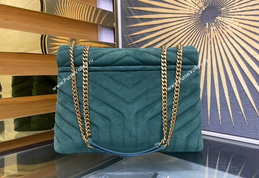 Saint Laurent Loulou Large Bag in "Y" Suede 459749 Green2 2025 (YY-250924108)