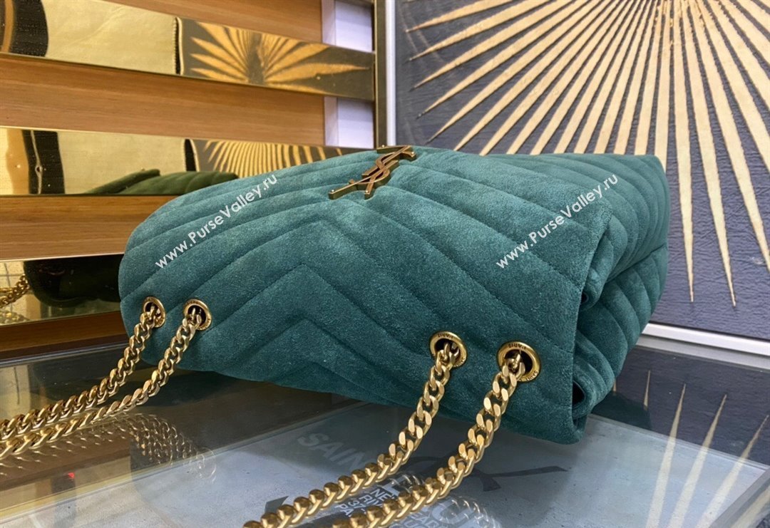 Saint Laurent Loulou Large Bag in "Y" Suede 459749 Green2 2025 (YY-250924108)