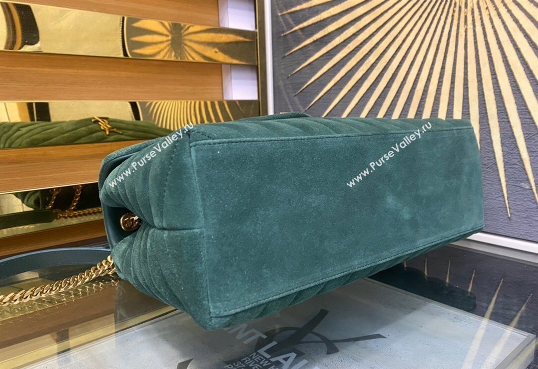 Saint Laurent Loulou Large Bag in "Y" Suede 459749 Green2 2025 (YY-250924108)