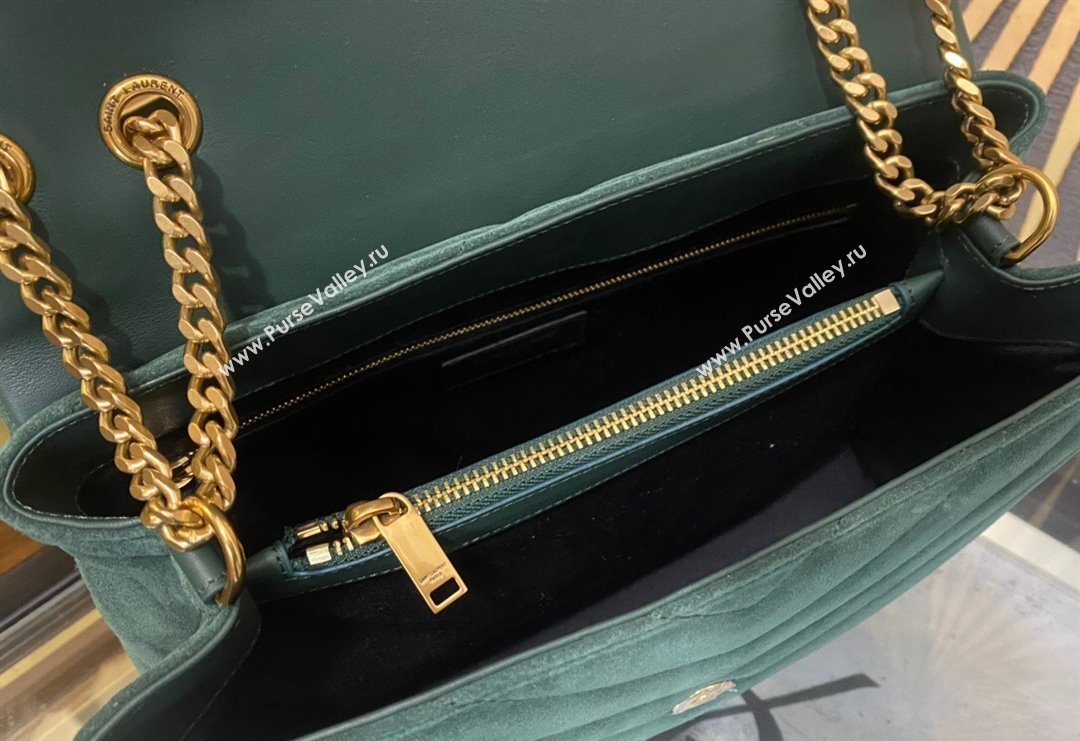 Saint Laurent Loulou Large Bag in "Y" Suede 459749 Green2 2025 (YY-250924108)